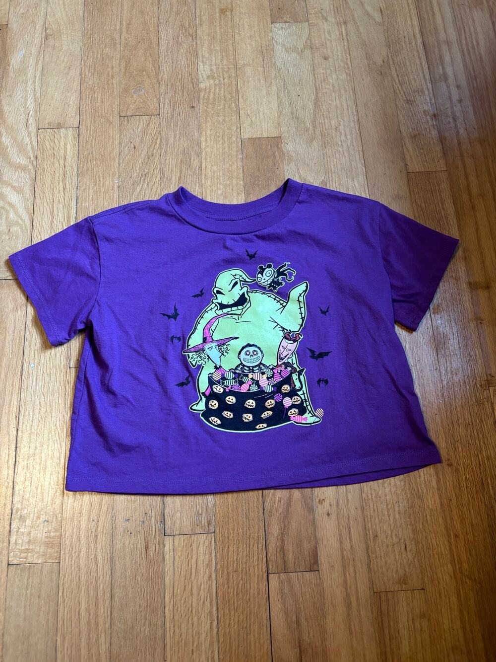 Tim Burton's Nightmare Before Christmas Kids Tee - Purple Oogie Boogie, Size M
